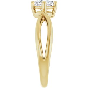 10K Yellow Gold 5x5 mm Cushion Ring Mounting – image 7
