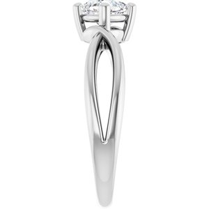 Continuum Sterling Silver 5x5 mm Cushion Ring Mounting – image 7
