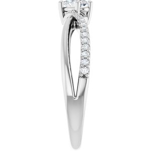 18K White Gold 5x3 mm Oval Ring Mounting – image 7