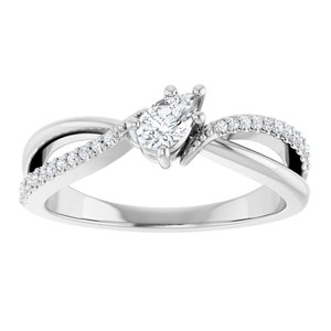Continuum Sterling Silver 5x3 mm Pear Ring Mounting – image 5