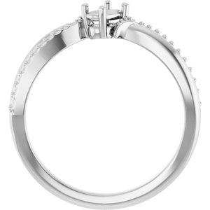 Continuum Sterling Silver 5x3 mm Oval Ring Mounting – image 4