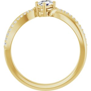 10K Yellow Gold 5x3 mm Oval Ring Mounting – image 3