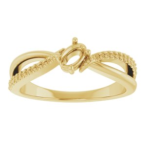 18K Yellow Gold 5x3 mm Oval Ring Mounting – image 6
