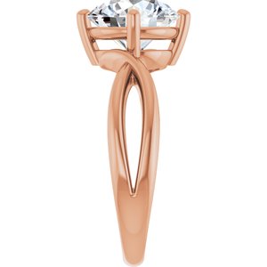 14K Rose Gold 8.8 mm Round Ring Mounting – image 7