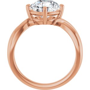 14K Rose Gold 8.8 mm Round Ring Mounting – image 3