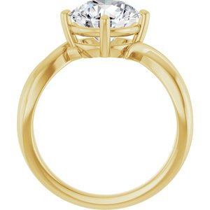 10K Yellow Gold 8.8 mm Round Ring Mounting – image 3