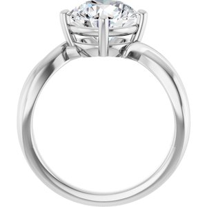 Sterling Silver 8.8 mm Round Ring Mounting – image 3