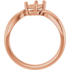 10K Rose Gold 7x5 mm Pear Ring Mounting – image 4