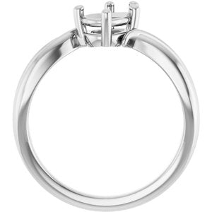 10K White Gold 7x5 mm Pear Ring Mounting – image 4