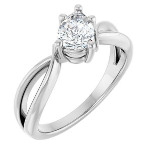 Continuum Sterling Silver 7x5 mm Pear Ring Mounting