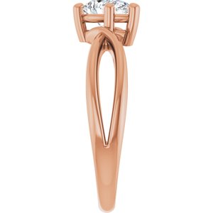 10K Rose Gold 7x5 mm Pear Ring Mounting – image 7