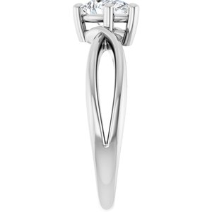 14K X1 White Gold 7x5 mm Pear Ring Mounting – image 7