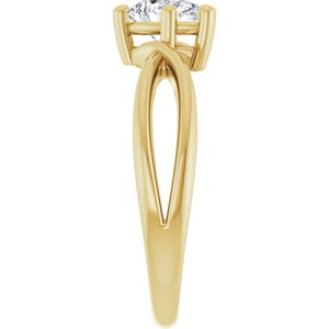 14K Yellow Gold 7x5 mm Pear Ring Mounting – image 7