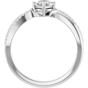 Continuum Sterling Silver 3.5x3.5 mm Square Ring Mounting – image 3