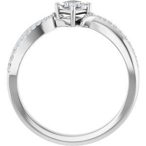 Continuum Sterling Silver 3.25x3.25 mm Square Ring Mounting – image 3