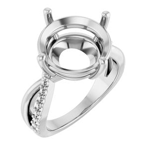 Continuum Sterling Silver 13 mm Round Ring Mounting – image 2