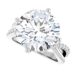 Sterling Silver 13 mm Round Ring Mounting – image 8