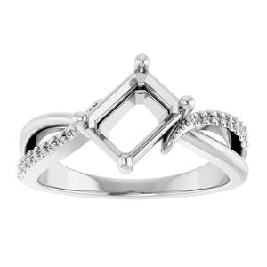 Sterling Silver 7.5x5.5 mm Emerald Ring Mounting – image 6