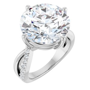 Continuum Sterling Silver 14 mm Round Ring Mounting