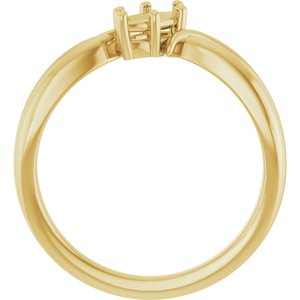 10K Yellow Gold 7x3.5 mm Marquise Ring Mounting – image 4