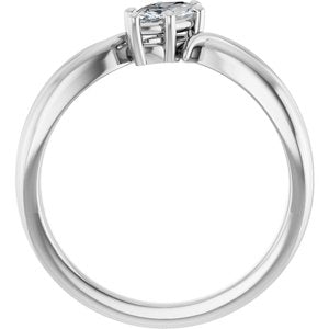 14K White Gold 7x3.5 mm Marquise Ring Mounting – image 3