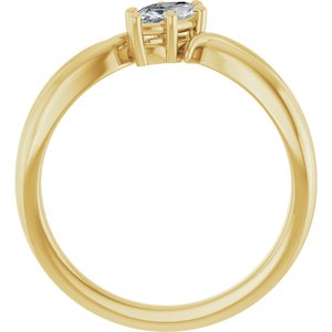 18K Yellow Gold 7x3.5 mm Marquise Ring Mounting – image 3