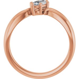 18K Rose Gold 7x3.5 mm Marquise Ring Mounting – image 3