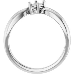 14K X1 White Gold 7x3.5 mm Marquise Ring Mounting – image 4