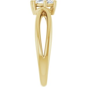 18K Yellow Gold 7x3.5 mm Marquise Ring Mounting – image 7