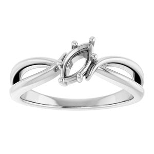 14K X1 White Gold 7x3.5 mm Marquise Ring Mounting – image 6