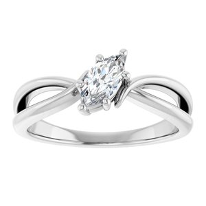 Platinum 7x3.5 mm Marquise Ring Mounting – image 5