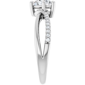 18K White Gold 7x4.5 mm Pear Ring Mounting – image 7