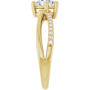 14K Yellow Gold 7x4.5 mm Pear Ring Mounting – image 7