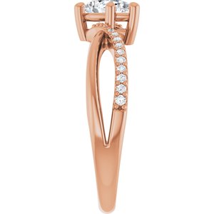 14K Rose Gold 7x4.5 mm Pear Ring Mounting – image 7