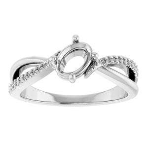 Platinum 6.5x4.5 mm Oval Ring Mounting – image 6