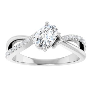 Platinum 6.5x4.5 mm Oval Ring Mounting – image 5