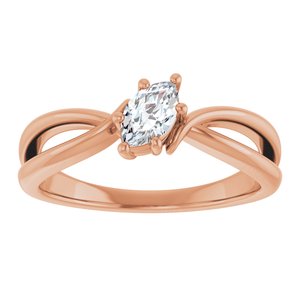 10K Rose Gold 6x3.5 mm Marquise Ring Mounting – image 5
