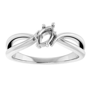 Continuum Sterling Silver 6x3.5 mm Marquise Ring Mounting – image 6