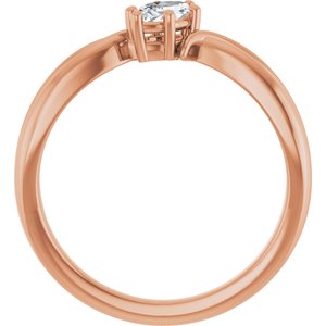 10K Rose Gold 6x3.5 mm Marquise Ring Mounting – image 3