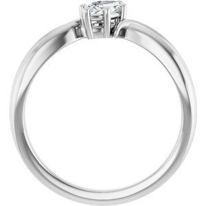 10K White Gold 6x3.5 mm Marquise Ring Mounting – image 3