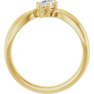 18K Yellow Gold 6x3.5 mm Marquise Ring Mounting – image 3
