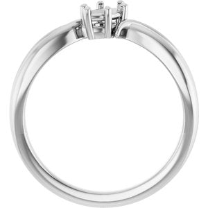 10K White Gold 6x3.5 mm Marquise Ring Mounting – image 4