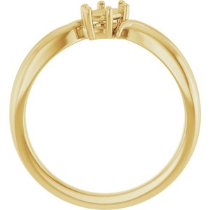 18K Yellow Gold 6x3.5 mm Marquise Ring Mounting – image 4