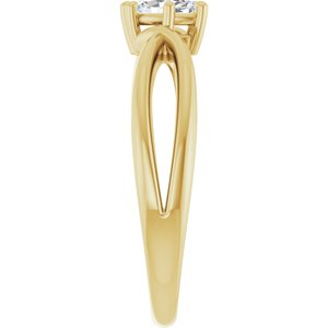 18K Yellow Gold 6x3.5 mm Marquise Ring Mounting – image 7