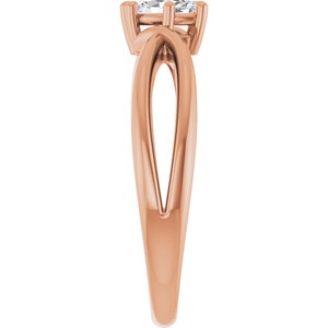 18K Rose Gold 6x3.5 mm Marquise Ring Mounting – image 7