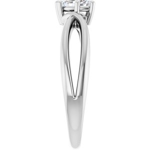14K White Gold 6x3.5 mm Marquise Ring Mounting – image 7
