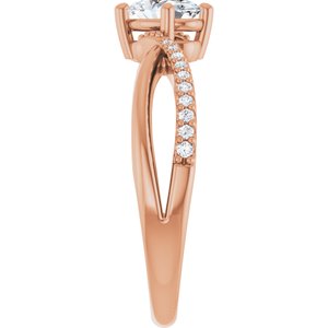 10K Rose Gold 6.5x4.5 mm Oval Ring Mounting – image 7