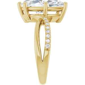 10K Yellow Gold 16x8 mm Marquise Ring Mounting – image 7