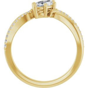 10K Yellow Gold 8x4 mm Marquise Ring Mounting – image 3