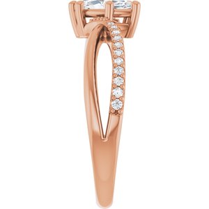 18K Rose Gold 8x4 mm Marquise Ring Mounting – image 7